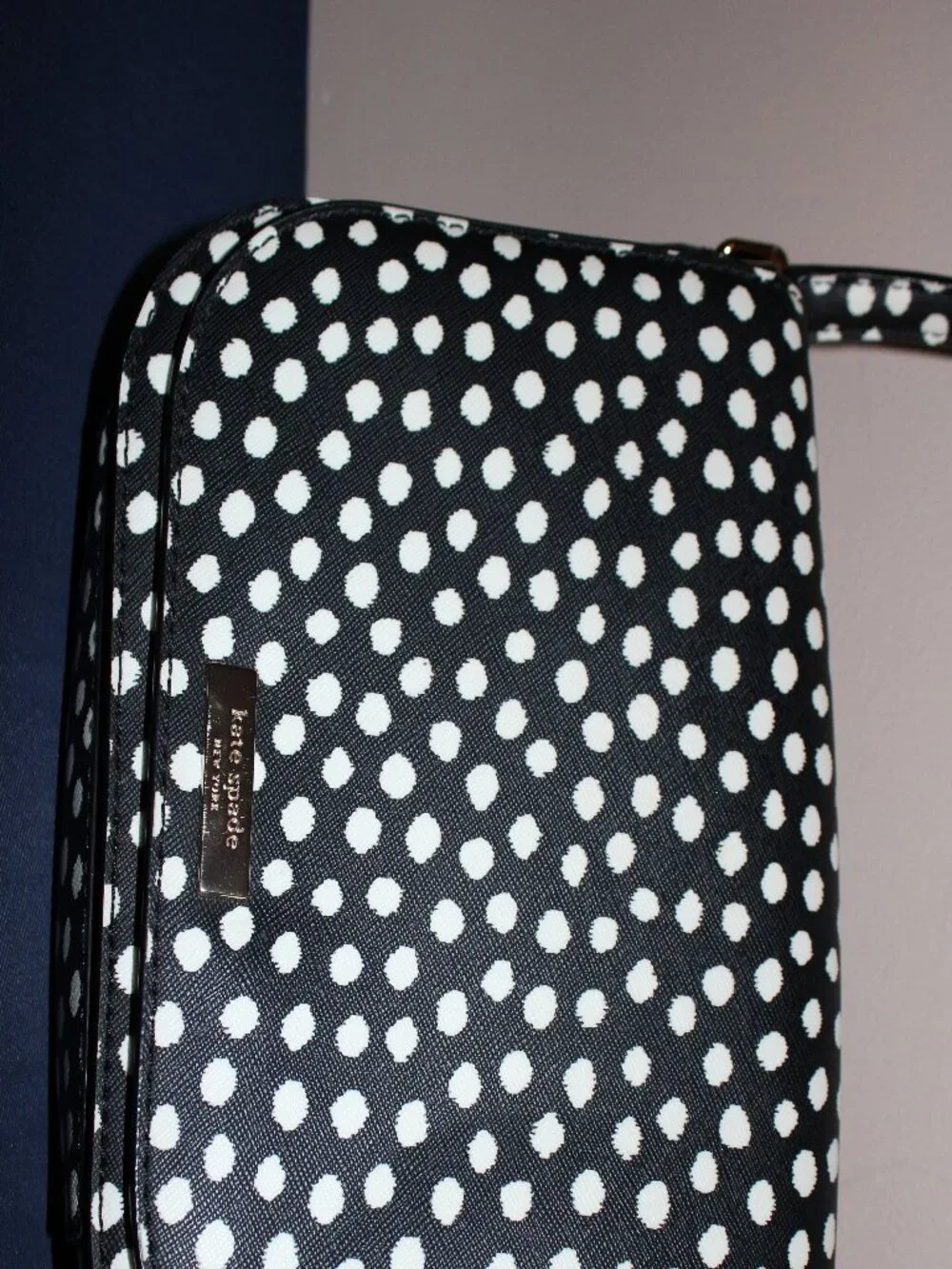 Kate Spade Black and White Polka Dot Crossbody